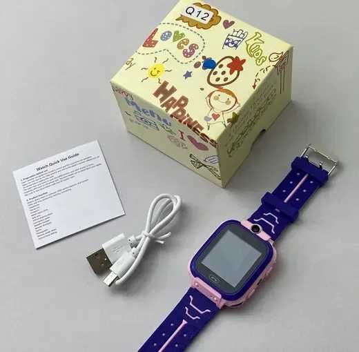 Дитячий смарт-годинник Aishi Q12 400 мАг SIM-карта GPS синій  1.54