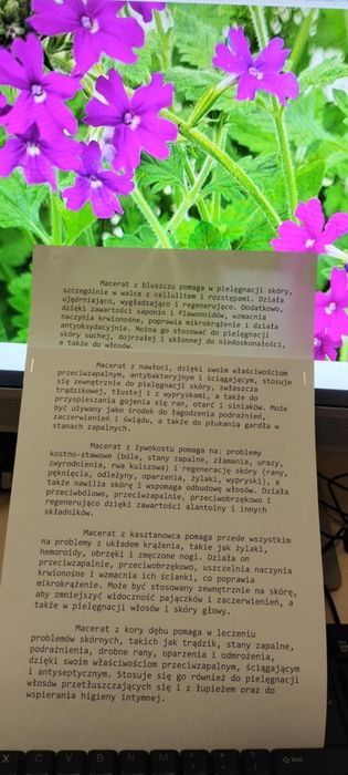 Maceraty naturalne ekologiczne