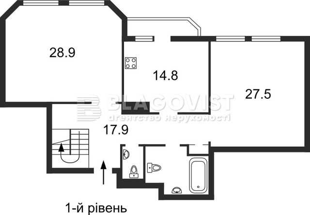 Без% Коновальця 32 б, велика квартира, два рівні