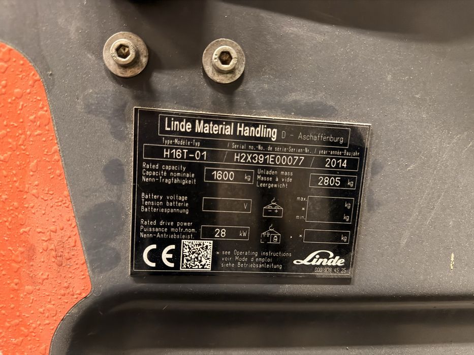 Wózek widłowy linde H16T gaz lpg