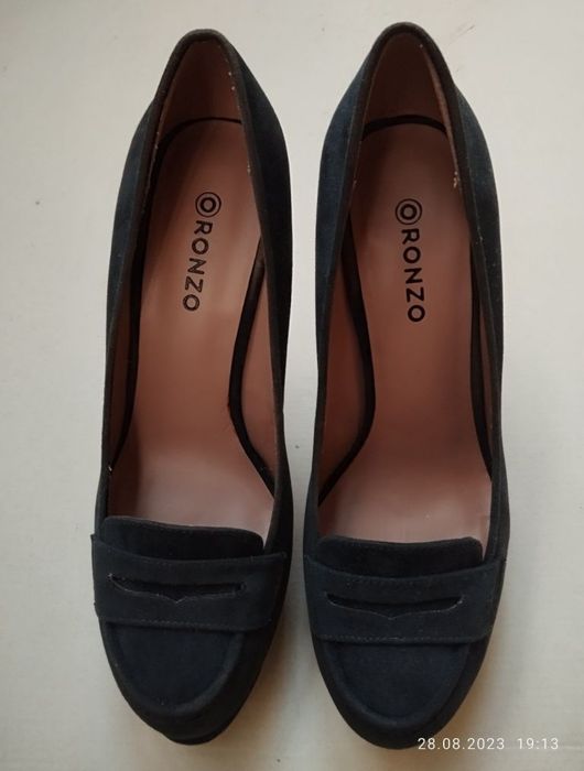 Безкоштовно туфлі замшеві темно сині