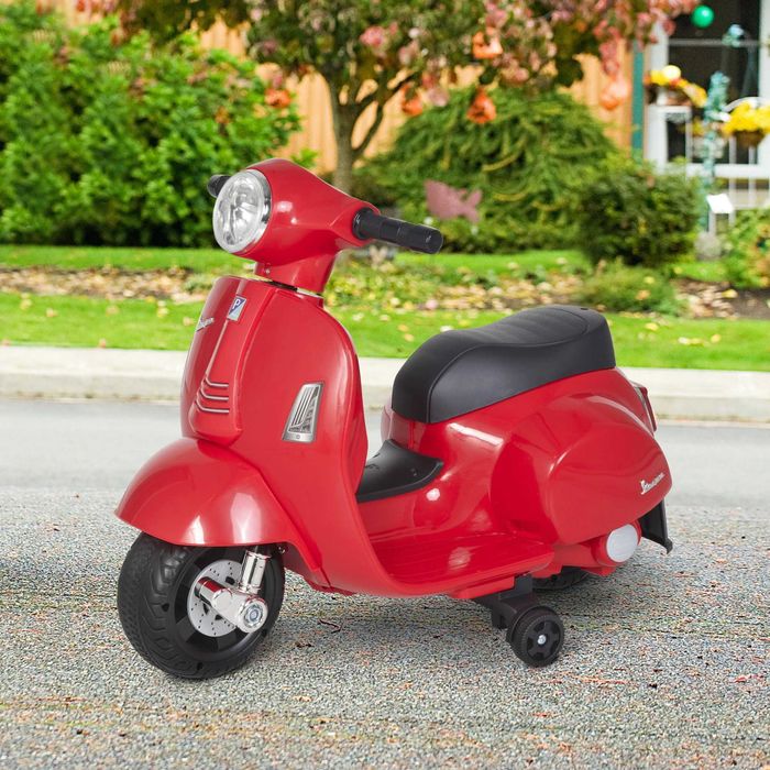 Mota Brincar Elétrica para Crianças, Vespa, Vermelho