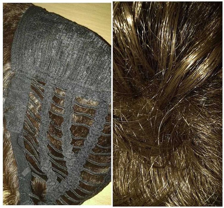 Krótka męska peruka brązowa z grzywką cosplay brązowy męski wig