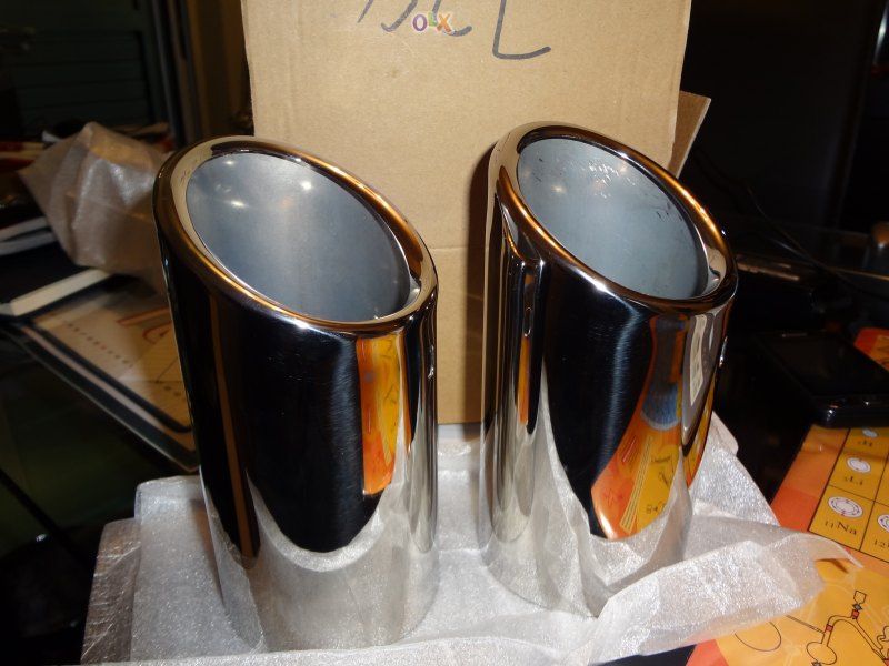 Ponteiras escape inox polido para Audi A4 (b8, 8K), A5, A3 e Q5