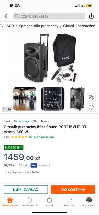 Glosnik Ibiza Sound 800W Bluetooth