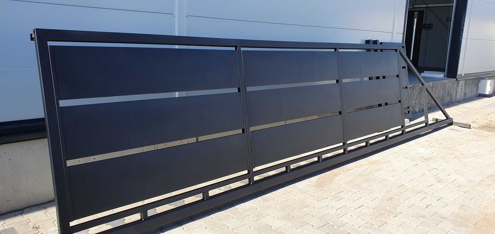 Brama przesuwna 4m panel ocynk ogniowy PRODUCENT