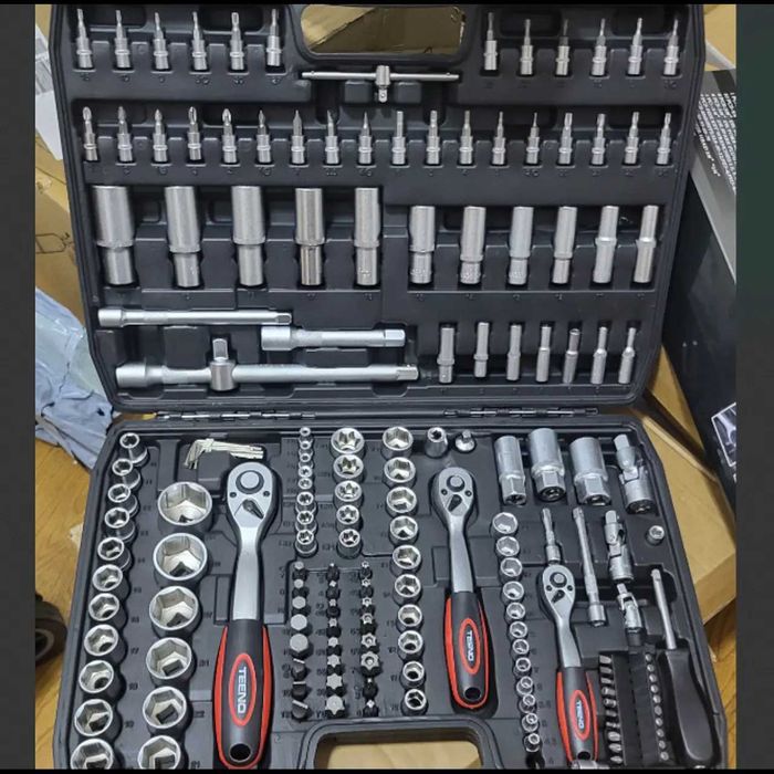 D63-Roquete chaves 172 peças de 1/2" e 1/4" e 3/8" Catraca 172 peças