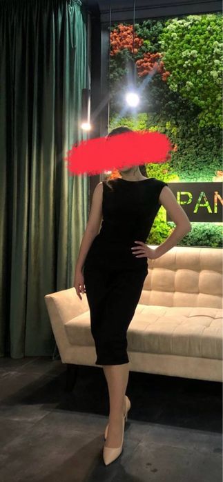 Чорне замшиве плаття