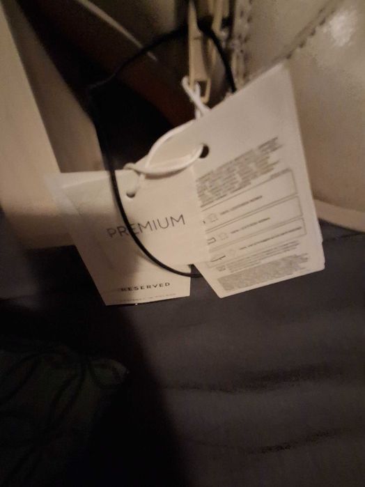 Reserved kozaki za kolano obcas kremowe 41