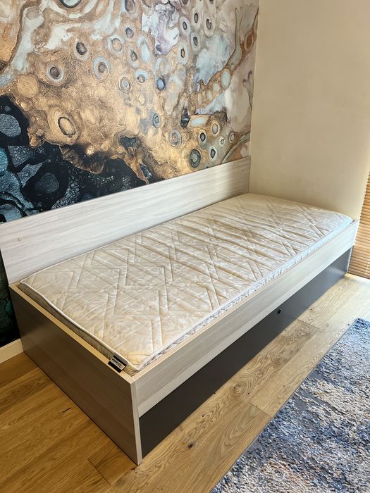 Łóżko młodzieżowe 95x205 cm z materacem 90x200 cm - ODBIÓR WŁASNY !!!