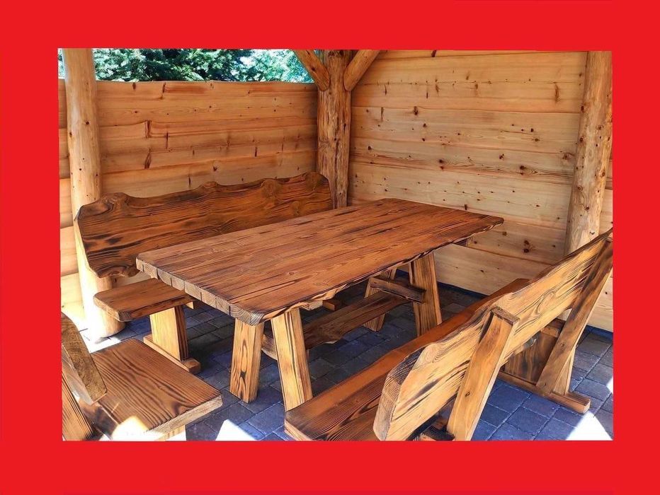 WYPRZEDAŻ! Góralskie Meble Ogrodowe z litego drewna, meble do ogrodu