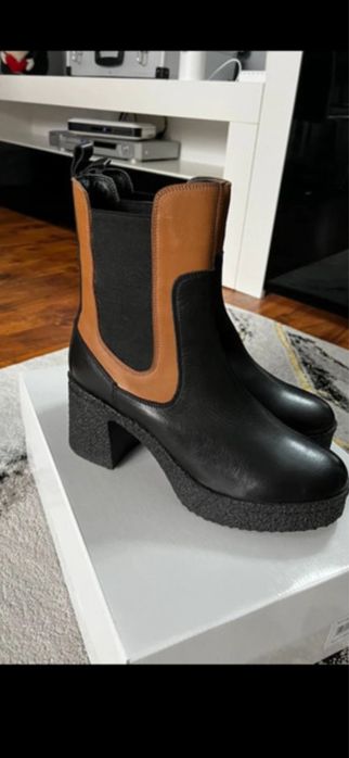 Botki damskie  Sergio Bardi , skóra naturalna roz 40 - Okazja