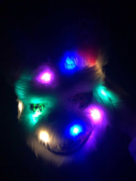 Máscara coelho assustador LED