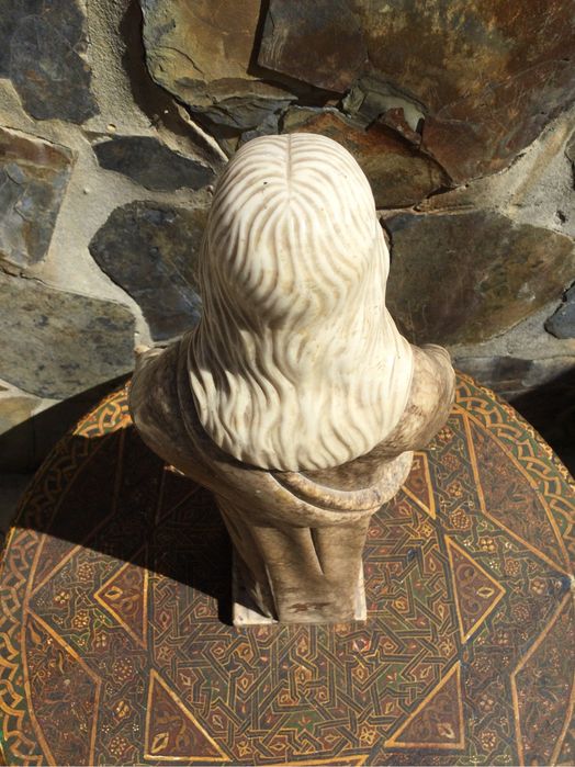 Sagrado Coração de Jesus Mármore Itália Séc XVIII 52 cm Arte Sácra