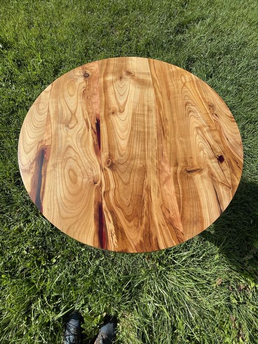 Стіл в стилі лофт D80см з черешні.