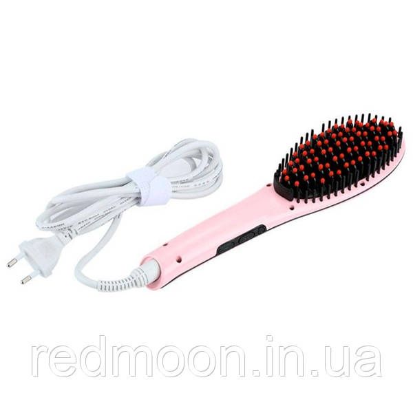 Електричний гребінець випрямляч, Fast Hair Straightener HQT-906, Рожев