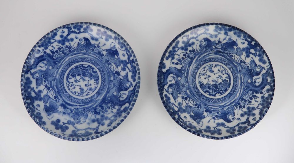 Par de pratos porcelana da China Séc. XIX/XX