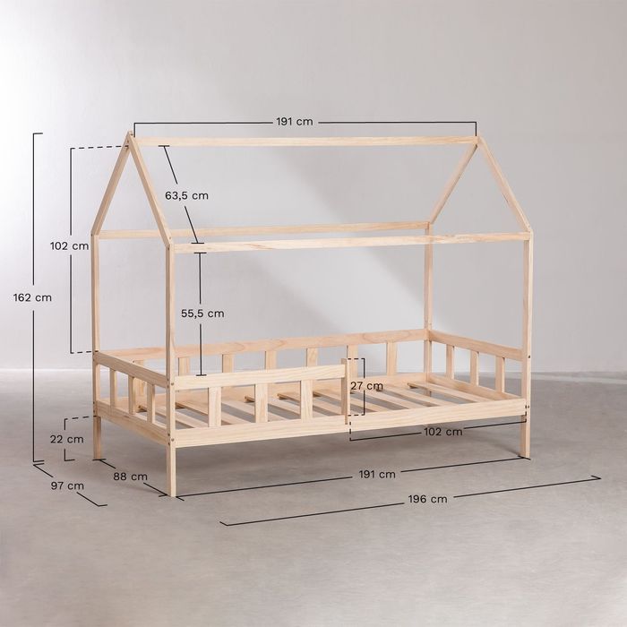 Cama de madeira criança
