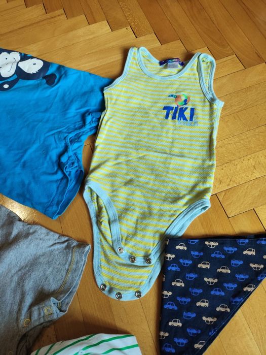 Paka na lato dla chłopca rozm 86, czapka, body inne