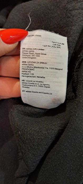 Czarna Bawełniana Bluza Adidas r.S