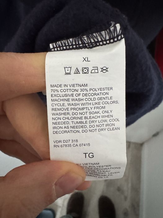 Bluza Nautica granat/czerwona XL ciepła bdb stan