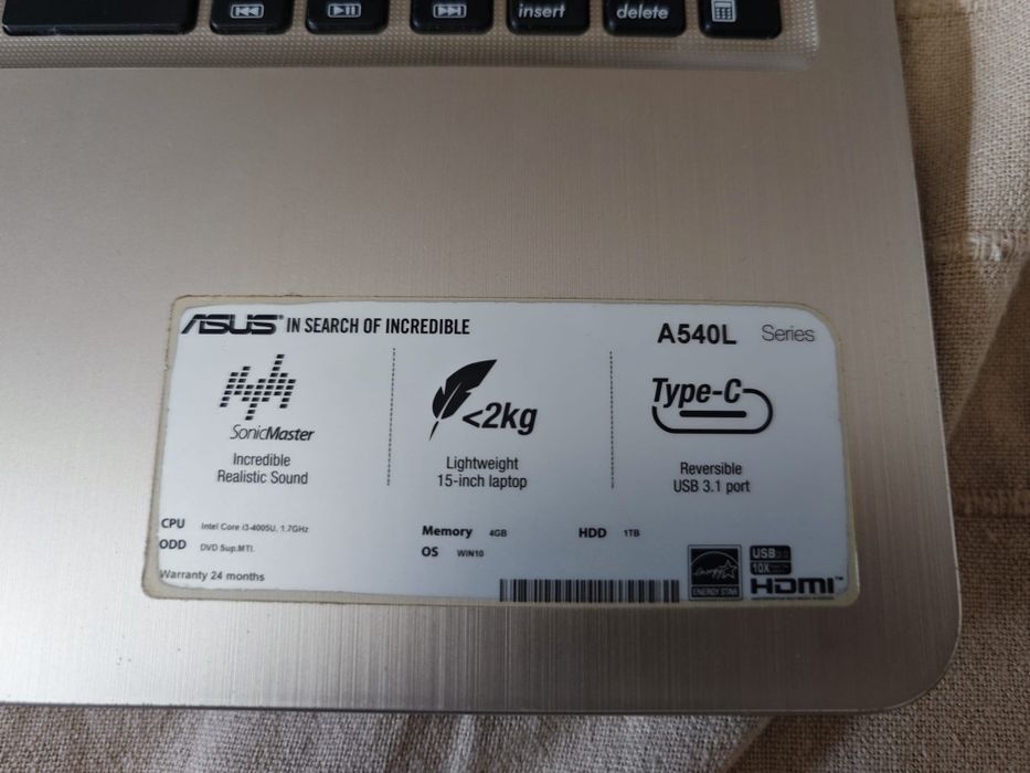 ASUS Laptop Computer A540L with 1 TB HDD64354260857987124