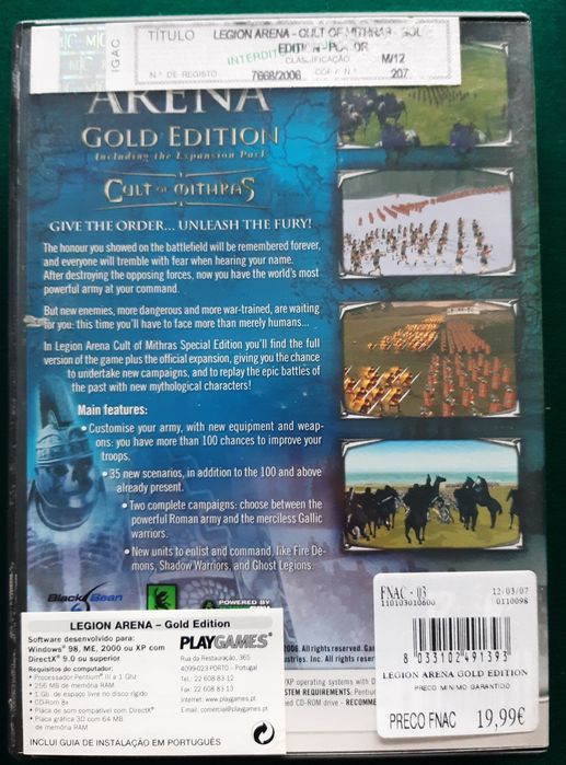 Jogo PC CD-ROM Legion Arena Gold Edition