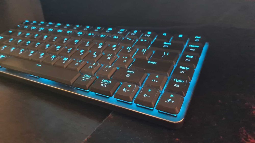 Клавіатура бездротова GamePro MK230R Red Swich Low Profile RGB Wireless/Bluetooth Dark Gray Store