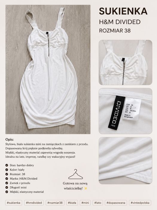 Biala sukienka M
