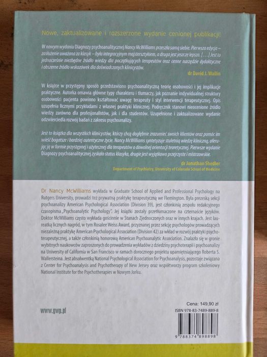 Diagnoza psychoanalityczna - Nancy McWilliams