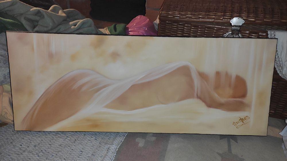 Quadro pintado para cabeceira da cama ou outro local