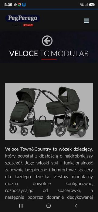 Wózek Peg Perego veloce tc