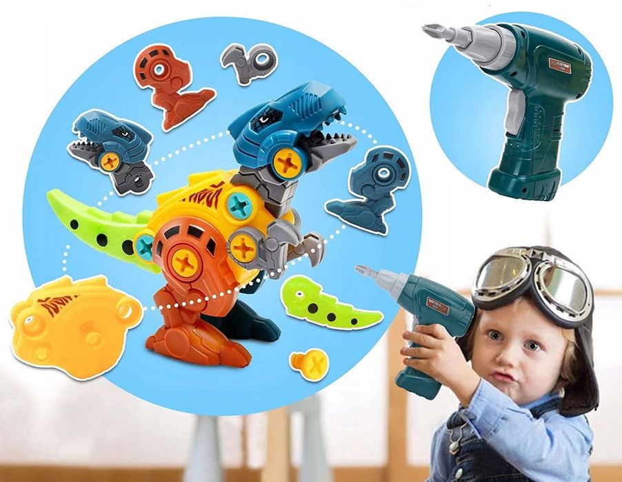 DIY Dinozaur zabawka PREZENT edukacyjna motoryka