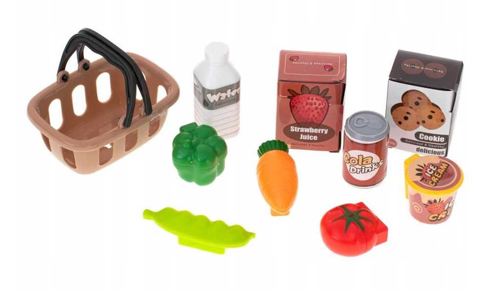 kasa sklepowa mikrofon waga koszyk skaner supermarket sklep dodatki