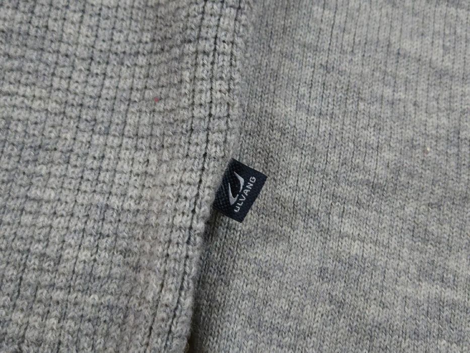 ULVANG Sweter Męski Wełniany Zip Neck Logowany r. L