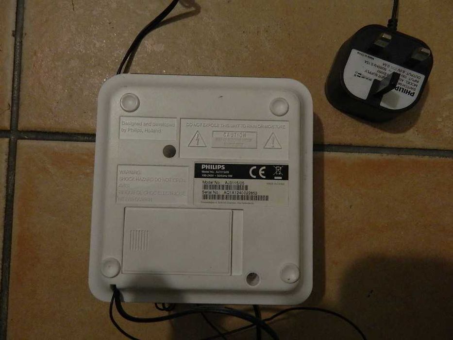 philips aj 3115 radio z budzikiem zegar angielska wtyczka