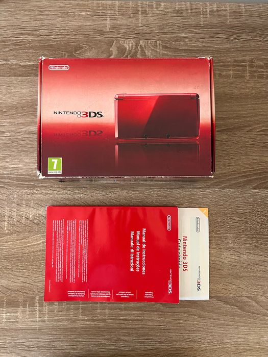 Título: Nintendo 3DS Vermelha (Edição Especial) - DESBLOQUEADA + 4 Jogos + Caixa + Bolsa transporte
