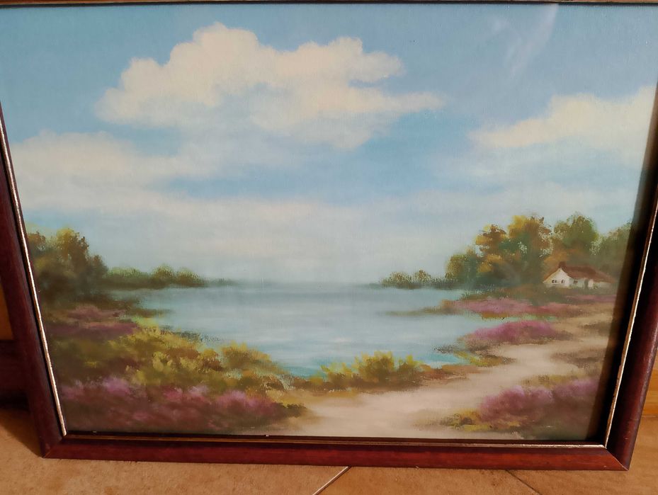 Obraz olejny ,ładny pejzaż