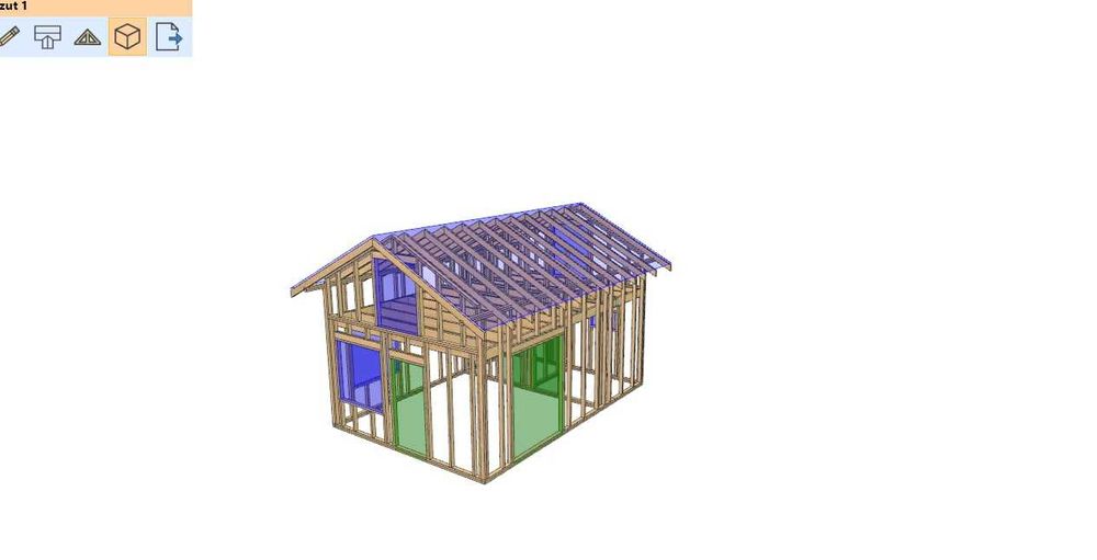 konstrukcje szkieletowe domków, np. 35 m2