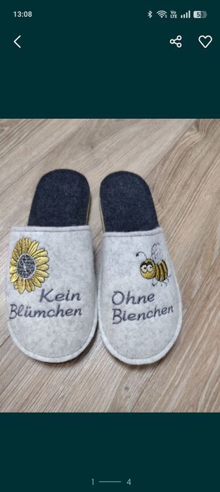 Kapcie filcowe ręcznie robione rozmiar 40