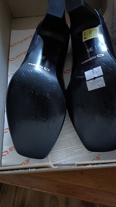 Nowe skórzane czółenka SYRENA 35 | Tęgość G | Obcas 6 cm | Zapasowe fleki