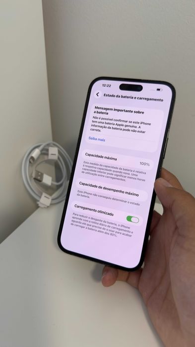 Aceito troocas/retomas. Apple iPhone 14 Pro Max 128GB 100% "preto" + cabo