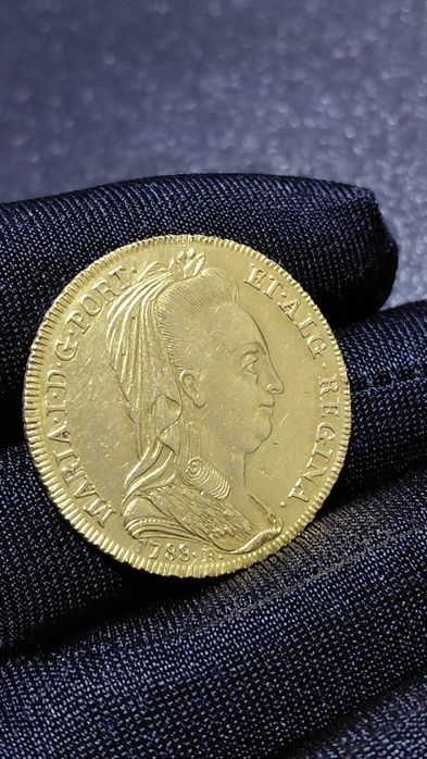 Moeda Ouro Peca 1788 Rio Veu Viuva