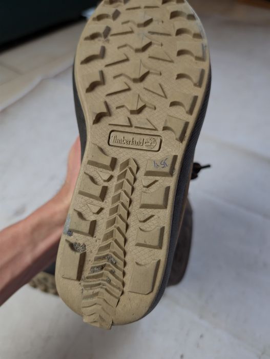 Brązowe śniegowce skórzane wodoodporne Timberland