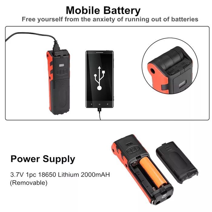 Ліхтар 400 люмен COB, для СТО робоча лампа , аварійний, прожектор ,USB