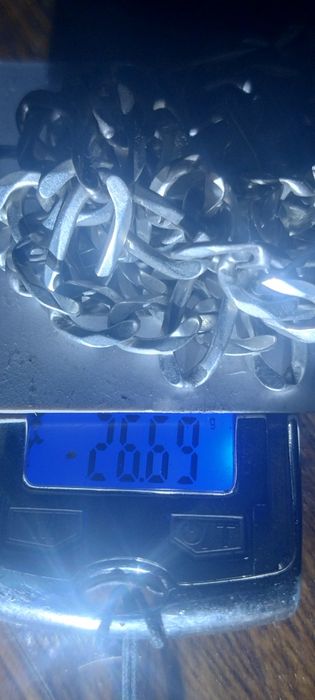 W srebrny łańcuszek PR 925 26 g splot Figaro