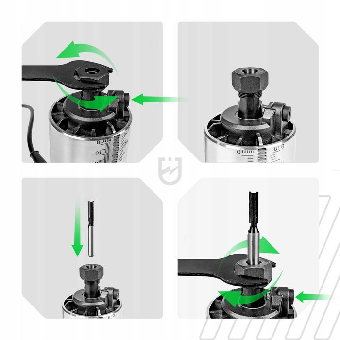 Frezarka Górnowrzecionowa Do Drewna Wycinarka Regulacja Obrotów Zestaw