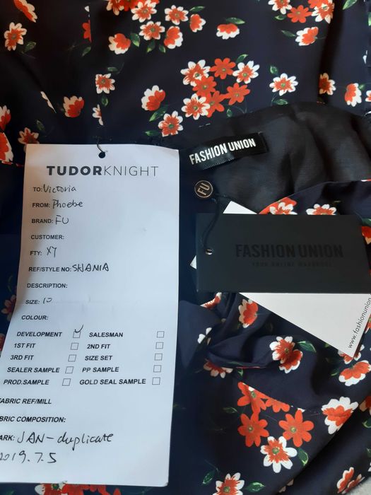 Актуальное платье в цветочный принт с длинным рукавом fashion union