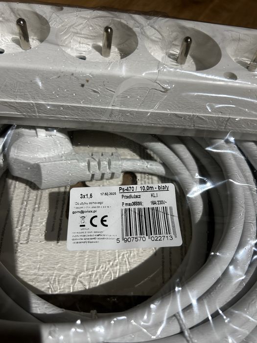 Przedłużacz 3x1.5 10m Jonex PS470 4 gniazda