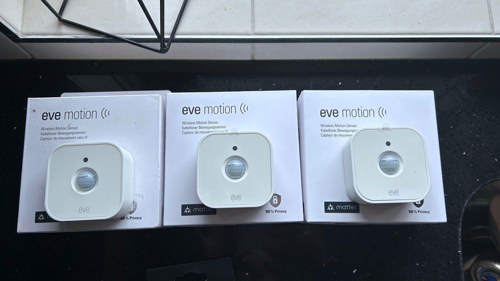 3 Sensores EVE Matter praticamente novos (Apple HomeKit, Alexa)